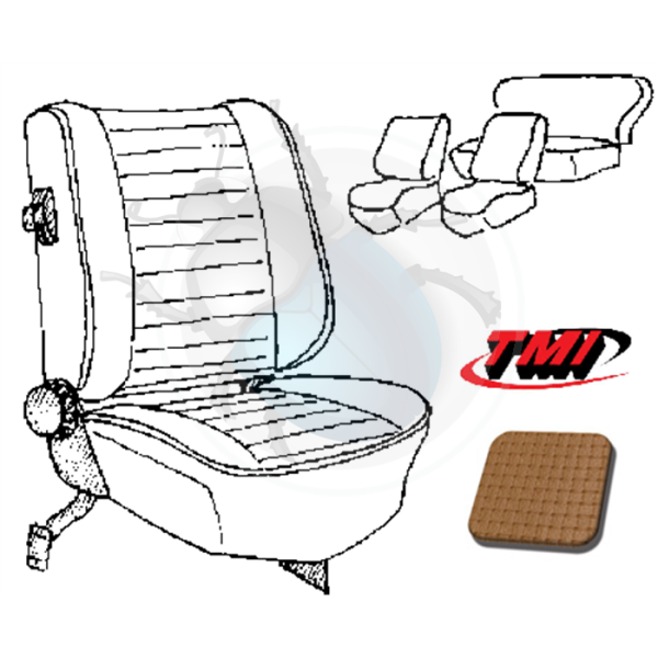 VW Käfer Cabriolet 8.76-1990 Innenaustattung Sitzbezüge schwarz VW Käfer Cabriolet Bezüge für Sitze vorne und hinten